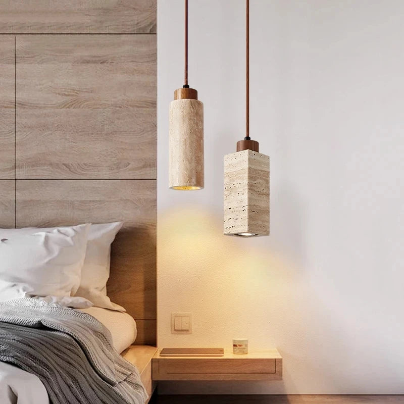 ensemble de 3 suspensions wabi sabi naturelles led - vue 3 sur 14