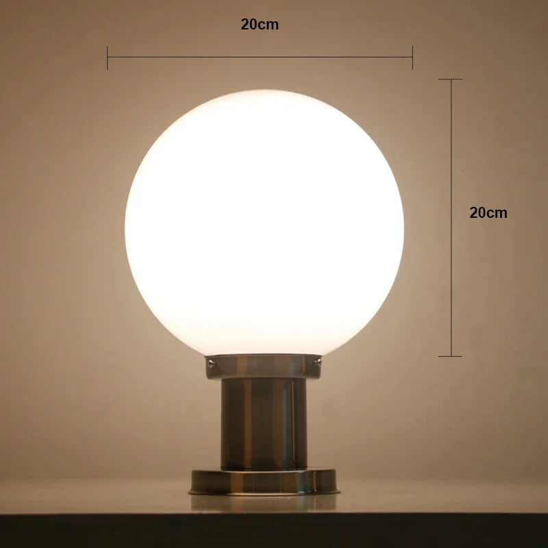 lampe pilier extérieure boule décorative pour éclairage jardin