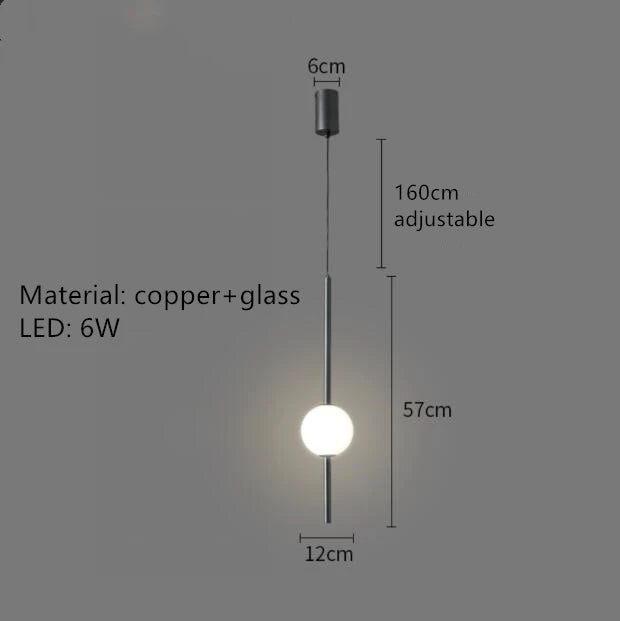 suspension LED en laiton design moderne avec cordon réglable - vue 15 sur 17