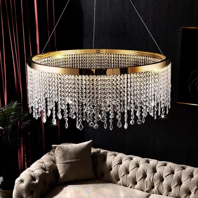 lustre moderne en cristal pour décoration intérieure élégante - vue 3 sur 14
