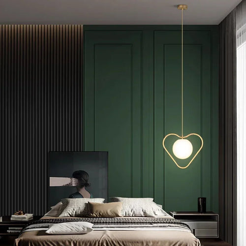 lustre led moderne minimaliste en verre pour hôtel - vue 2 sur 14