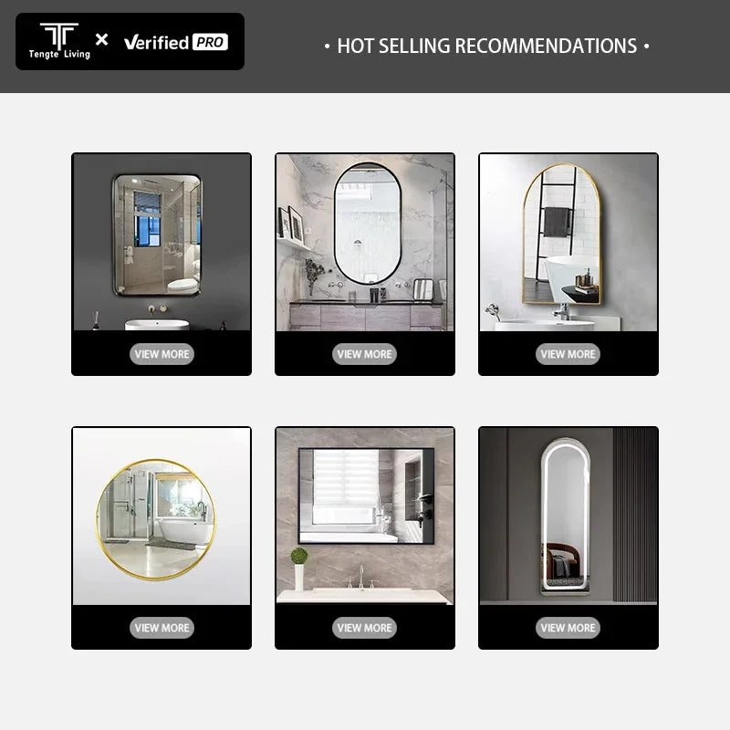 miroir mural doré en pu français design élégant pleine longueur - vue 7 sur 7