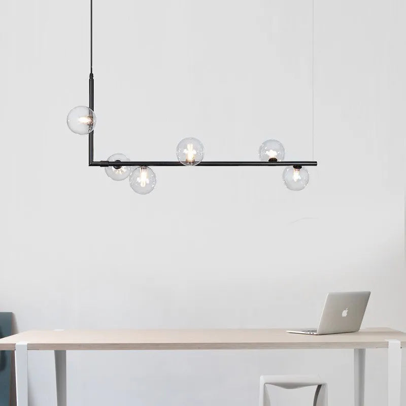 lustre linéaire moderne pour décoration intérieure et table - vue 4 sur 10