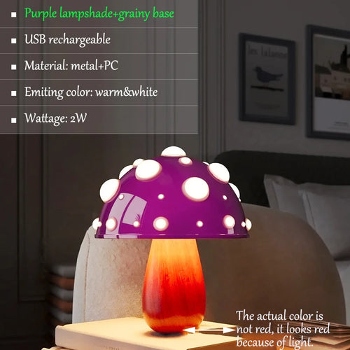 Lampe de Table LED en forme de champignon - vue 12 sur 16
