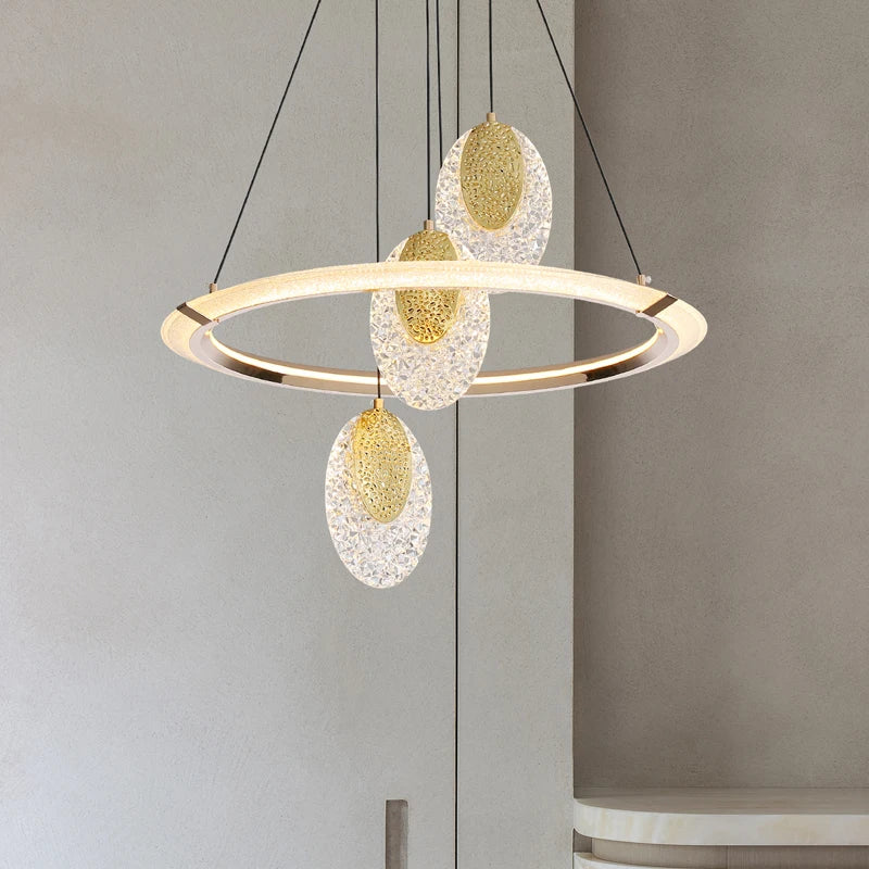 lustre en cristal lumineux moderne pour décoration intérieure élégante - vue 4 sur 10