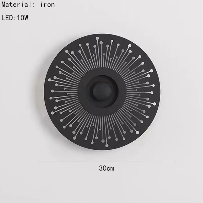 applique murale led ronde art déco pour ambiance chaleureuse - vue 9 sur 12