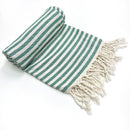 serviette de plage turque tissée coton style rayures