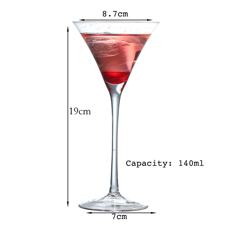 Verres à cocktail design pour champagne vin martini