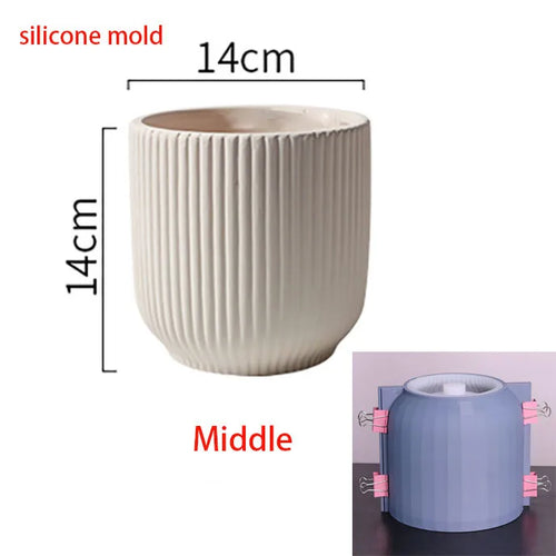 moule en silicone pour pot de fleurs créatif décoratif et pratique - vue 13 sur 13
