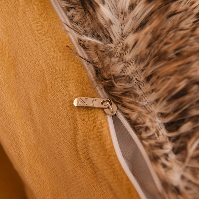 parure de lit en fausse fourrure léopard douce et chaude