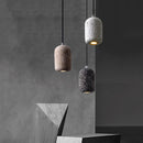 suspension moderne en ciment industriel led nordique