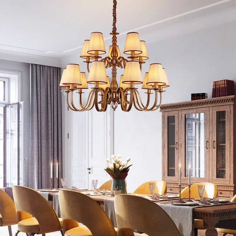 lustre led classique américain pour une décoration rustique élégante - vue 4 sur 15