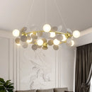 2024Modern Colored Leaf Chandelier LED for Kid’s Bedroom Living Room Diningroom Master Bedroom Bar Hanging Lamp