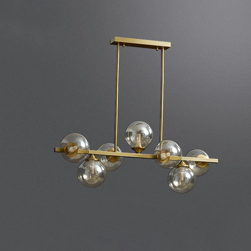lustre led de luxe design moderne en verre - vue 4 sur 9