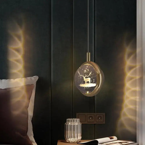 suspension boule de cristal led design moderne pour intérieur - vue 3 sur 10