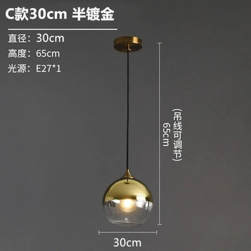 lustre en verre design nordique pour décoration intérieure - vue 12 sur 26