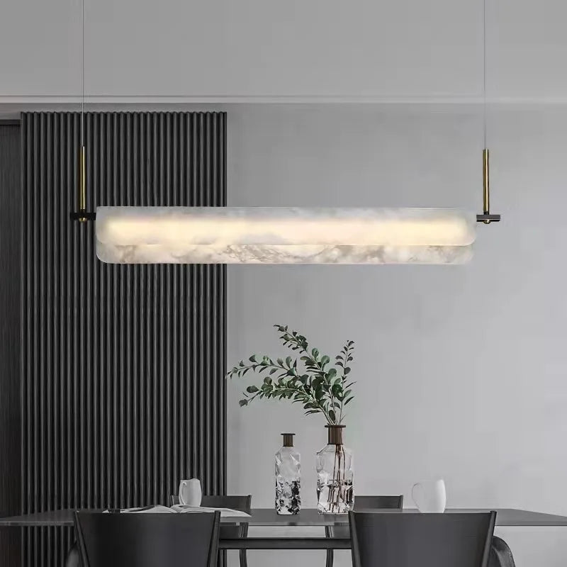 lustre nordique en marbre led pour décoration moderne