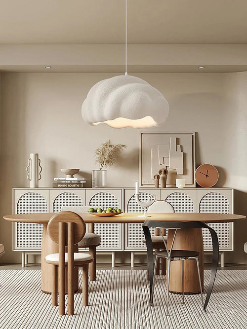 suspension Nordique minimaliste créatif nuage Wabi Sabi crème Style Led lustre Restaurant Bar décor à la maison lampe salle à manger lumières - vue 3 sur 11