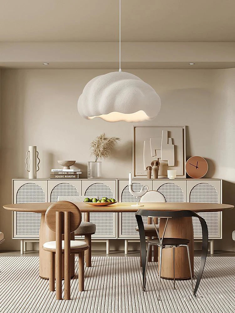 suspension Nordique minimaliste créatif nuage Wabi Sabi crème Style Led lustre Restaurant Bar décor à la maison lampe salle à manger lumières - vue 2 sur 11