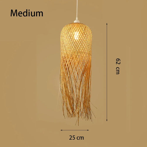 Bamboo Chandelier Chinese Zen tea room Light Southeast Asian Restaurant hotel B&B Style Bamboo hot Pot light Balcony Bar