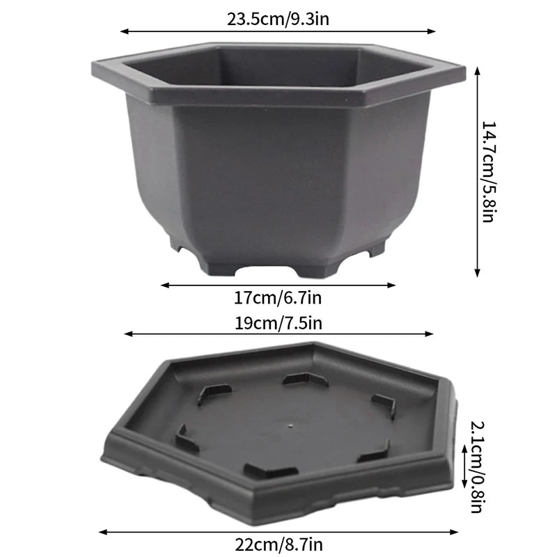 pots de fleurs rectangulaires imitation argile pour jardin extérieur