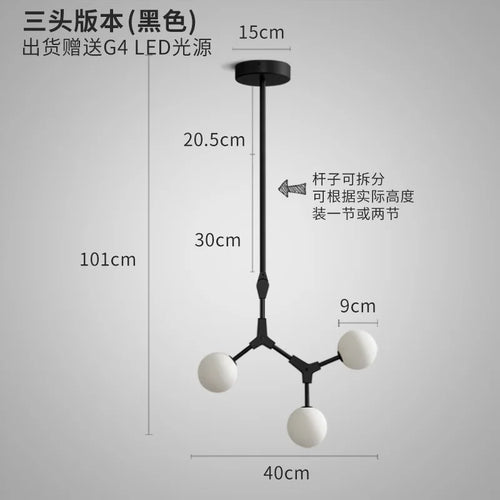 lustre moderne nordique pour décoration intérieure élégante