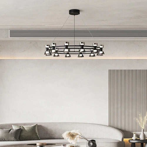 lustre led postmoderne boule suspension luminaire en verre - vue 2 sur 9