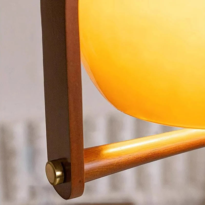suspension en verre et bois style moderne hauteur réglable pour intérieur - vue 7 sur 8