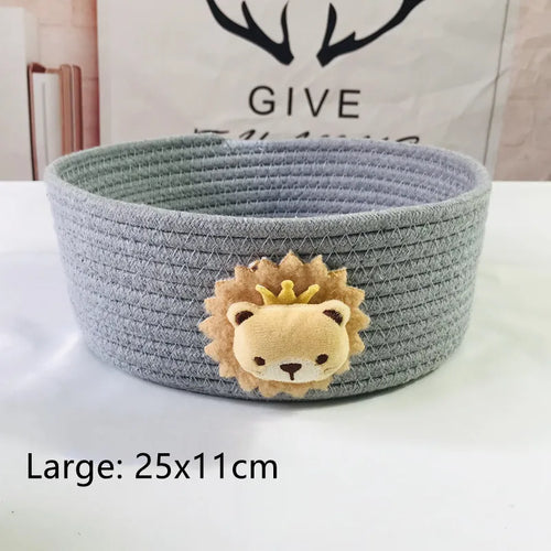 panier de rangement tissé animaux pour jouets et divers objets - vue 14 sur 21