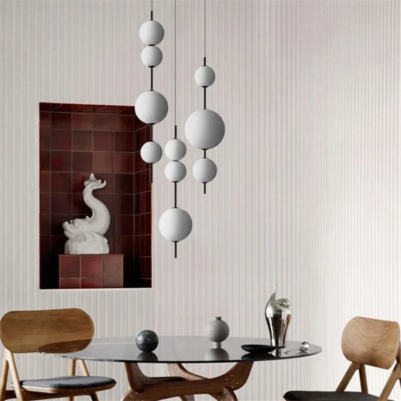 suspension en perles design pour décoration intérieure moderne - vue 3 sur 8