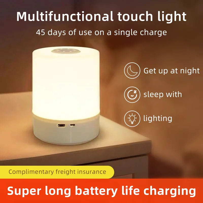 lampe de table usb rechargeable avec veilleuse trois couleurs - vue 4 sur 7