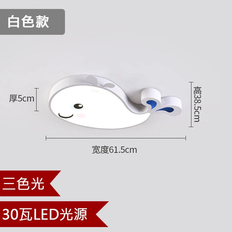 plafonnier led baleine éclairage créatif moderne pour enfant - vue 15 sur 15