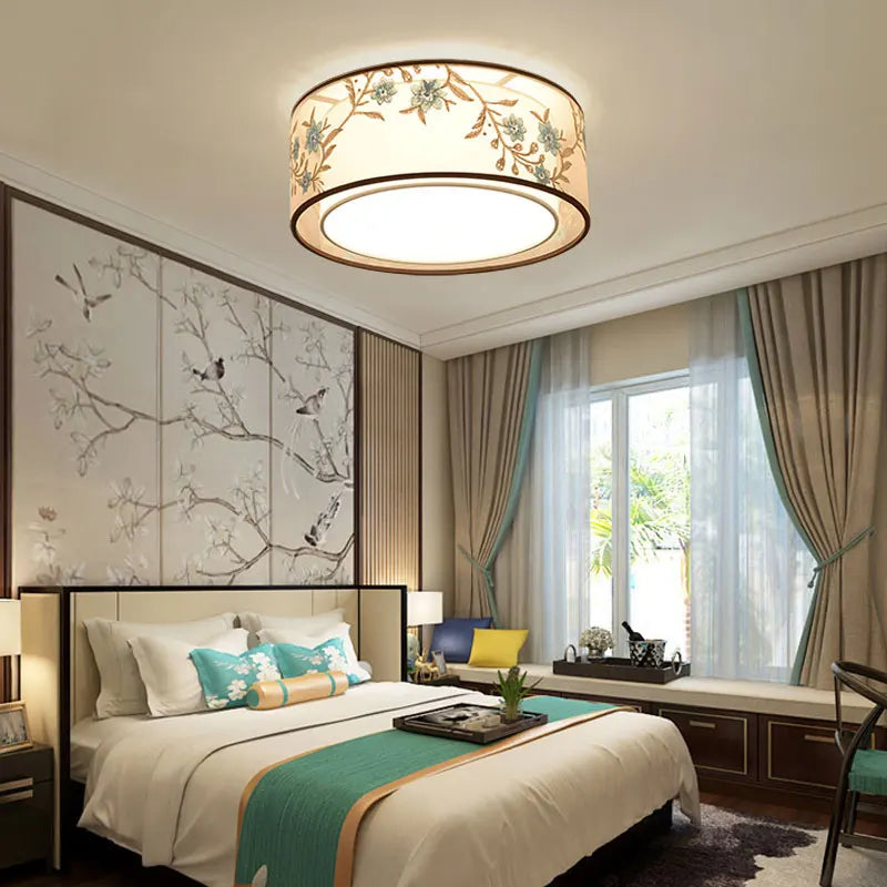 lustre chinois plafonnier chambre ronde Chinoiserie Luminaire Suspendu rétro maison salon étude Luminaire éclairage