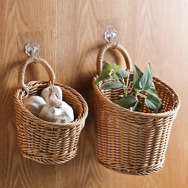 Panier de rangement en osier tissé pour œufs et fruits Panier de rangement en osier tissé pour œufs et fruits