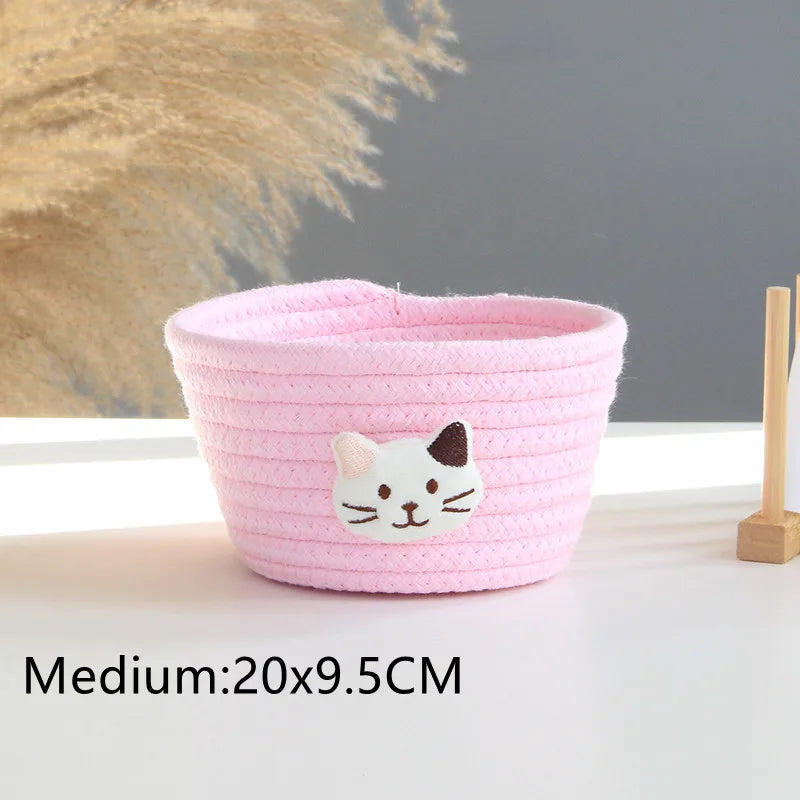 panier de rangement tissé animaux pour jouets et divers objets - vue 11 sur 21