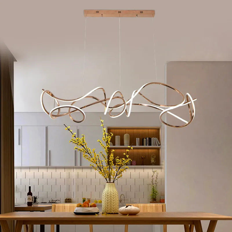 Moderne maison salon décoration lustre or suspension plafonniers salle à manger éclairage intérieur luminaire suspendu