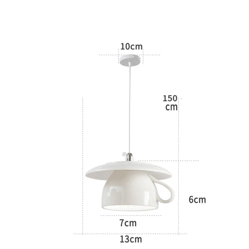 Suspension service à thé en céramique moderne LED - vue 11 sur 17