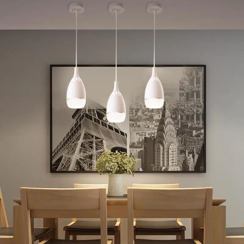 suspension à cordon led à 3 têtes pour éclairage moderne - vue 3 sur 8