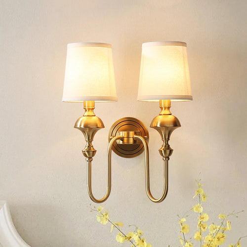 All copper wall lamp living room background wall lamp bedroom headboard staircase hallway copper wall lamp - vue 3 sur 8