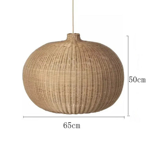 suspension vintage en rotin style chinois fait main pour café et restaurant - vue 11 sur 15