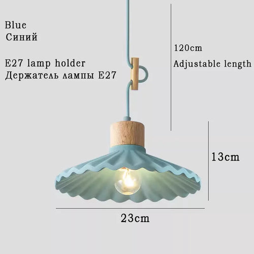 suspension moderne style nordique luminaire coloré macaron - vue 9 sur 11