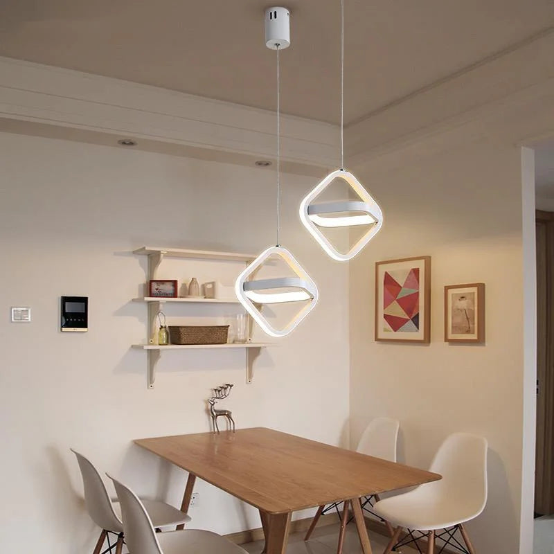 suspension led moderne pour éclairage intérieur design élégant - vue 3 sur 24