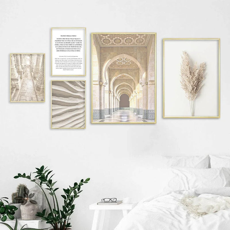 affiche murale islamique bâtiment musulman décor marocain