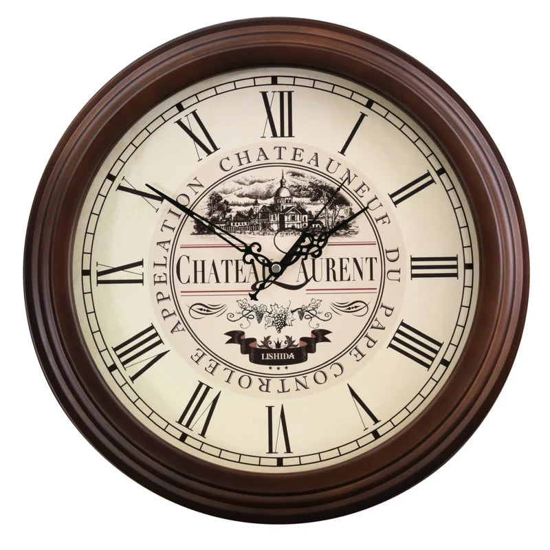 horloge murale silencieuse personnalisable en bois moderne rétro - vue 15 sur 25