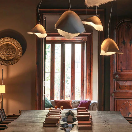 lustre led nordique wabi sabi pour décoration intérieure rétro - vue 3 sur 9