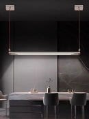lustre led en métal et cuir pour bar et bureau