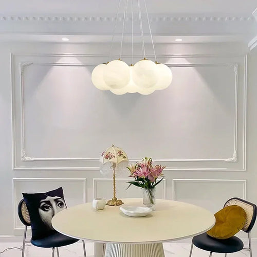 lustre en verre moderne style français pour décoration intérieure - vue 3 sur 9