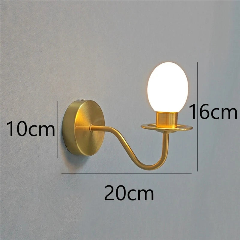 applique murale moderne design œuf de canard minimaliste à led - vue 8 sur 8