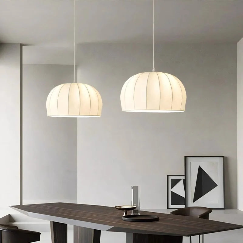 suspension nordique wabi-sabi en cocon de soie décorative - vue 5 sur 9