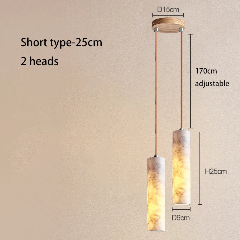 lustre wabi-sabi en marbre naturel pour hôtel design - vue 9 sur 10